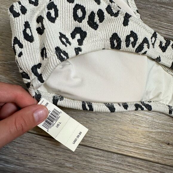 NWT Aerie Leopard Print Swimsuit Bikini Top Sz L - Picture 3 of 3